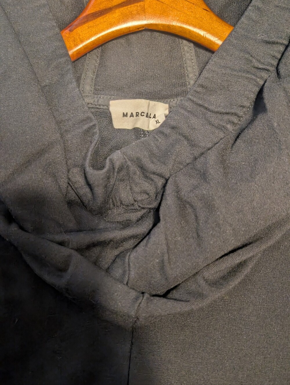 Marcella Firenze Black 🖤 Oversized Hoodie Tunic XL - Picture 8 of 9